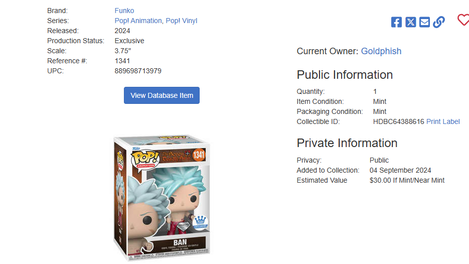 Funko Pop! Vinyl: The Seven Deadly Sins - Ban #1341