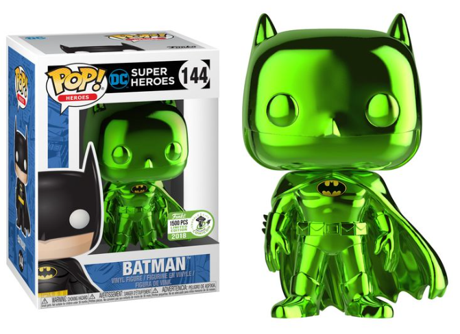 Funko Pop! Green Chrome Batman 144 - Emerald City Comicon (ECCC) 2018 - LE 1500