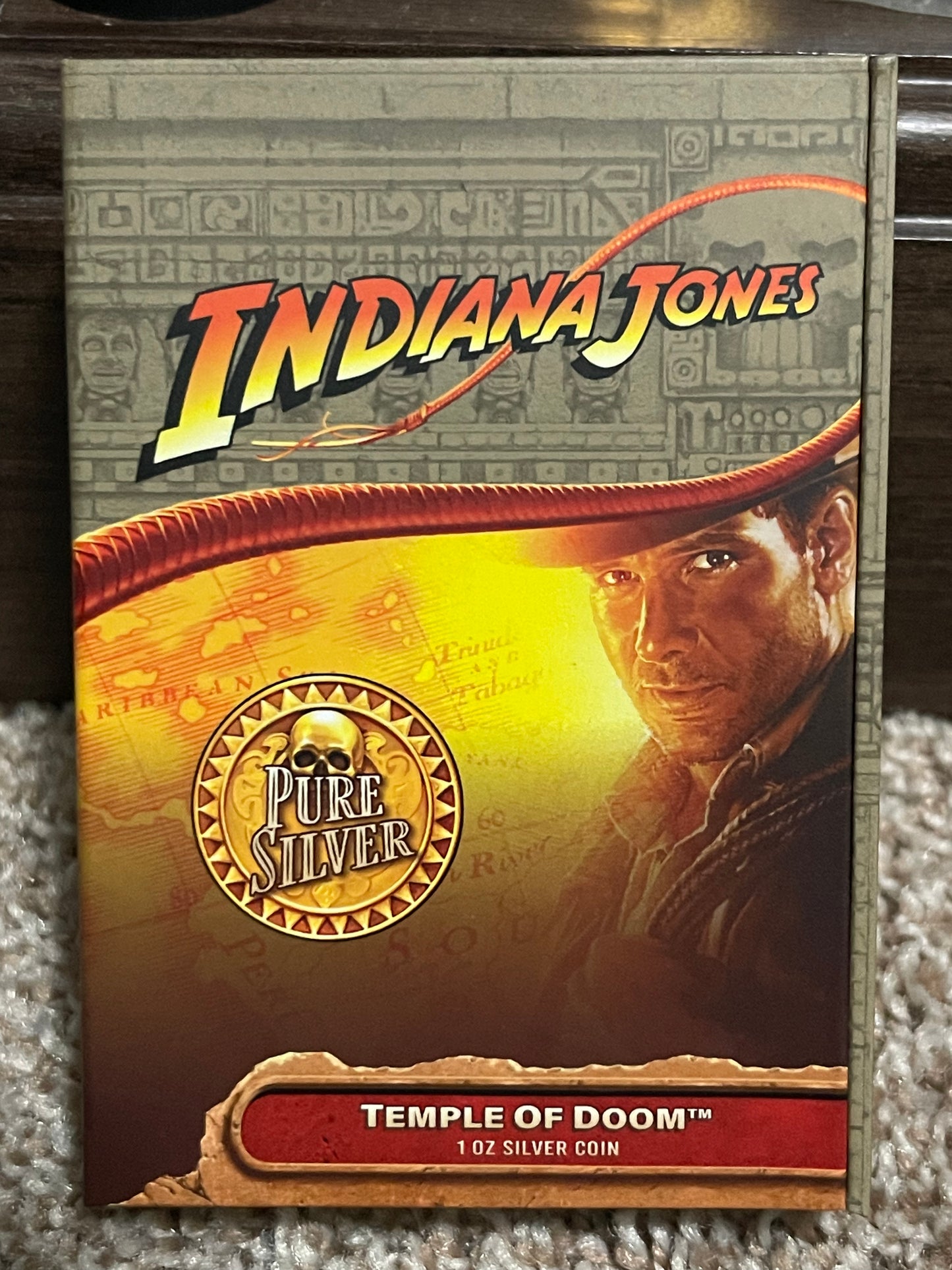 Indiana Jones Temple of Doom TM 1oz silver coin/bar