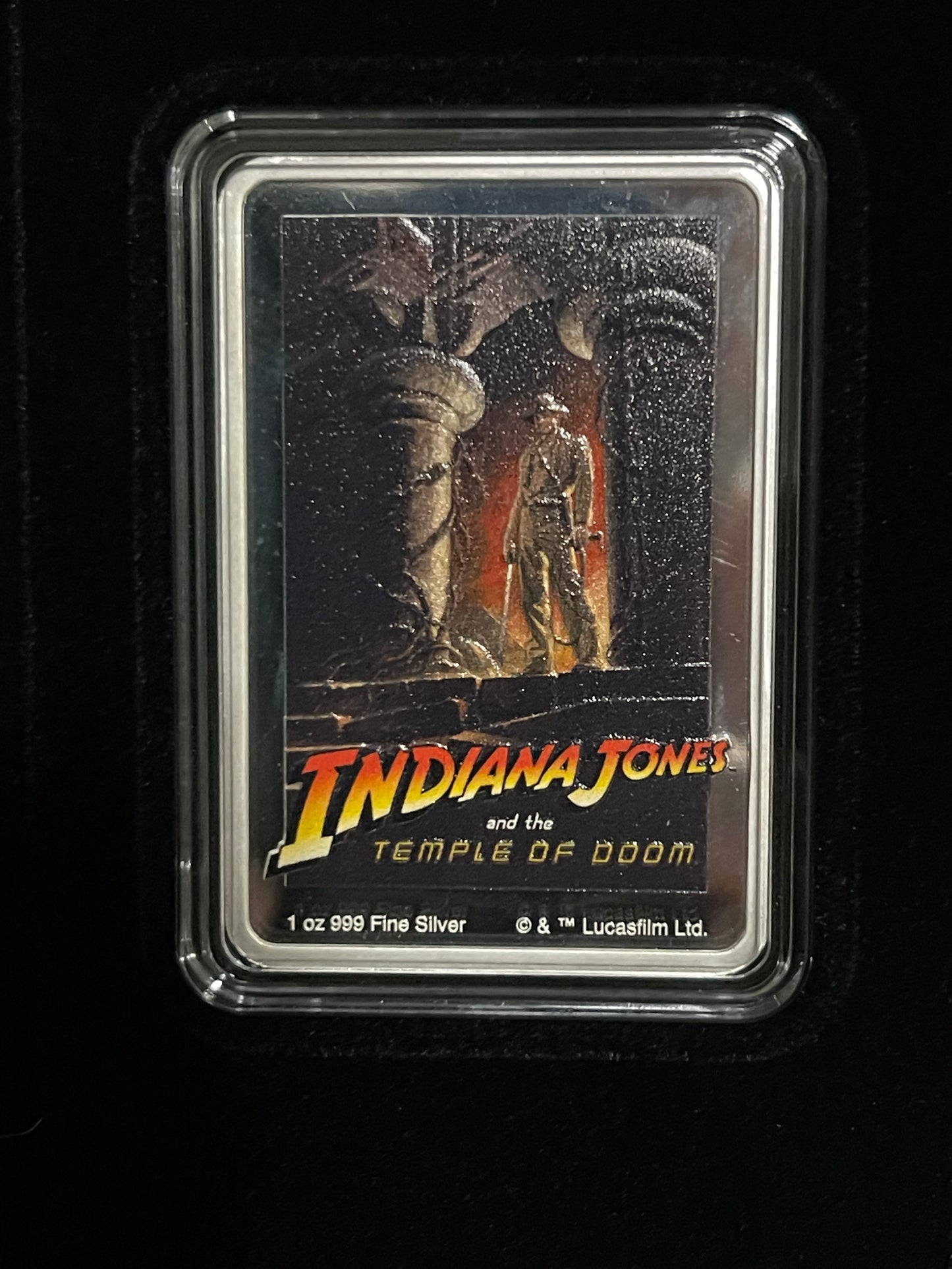 Indiana Jones Temple of Doom TM 1oz silver coin/bar