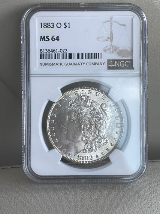 1883 O Morgan Silver Dollar MS 64 90% Silver