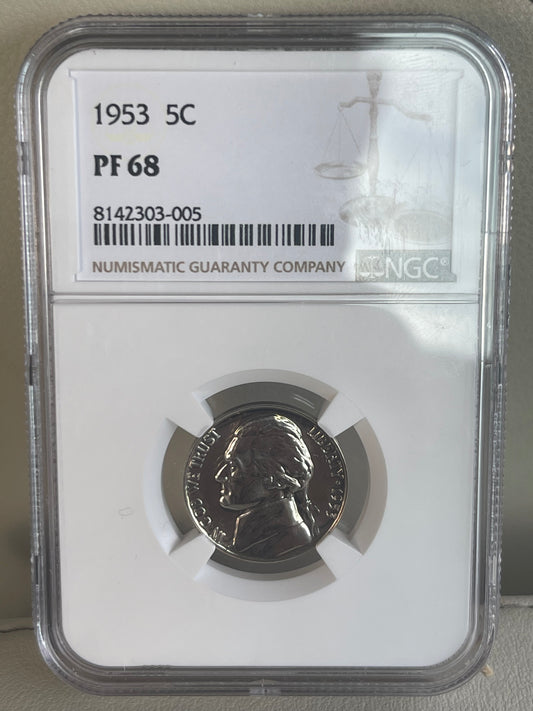 1953 Jefferson Nickel PF68