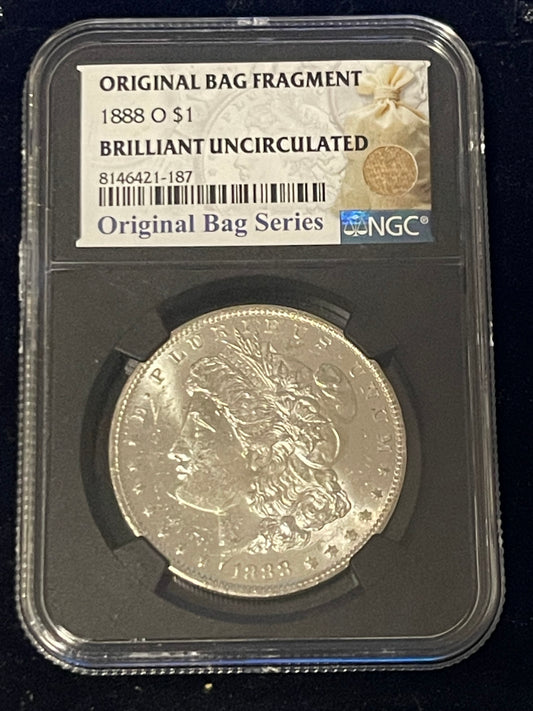 1888 O Morgan Silver Dollar $1 Brilliant Uncirculated NGC Original Bag Series
