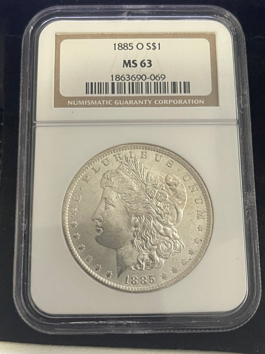 1885-O Morgan Dollar NGC MS 63 Silver Dollar